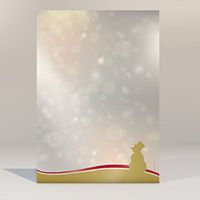 colorfull Snowflurry fantastic christams stationery set with sheets and matching window envelopes