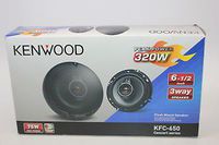 Kenwood KFC-650 6-1/2" 3-Way Car Speakers with Polypropylene Cones (Pair)