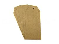 200 Pack - CleverDelights Large Kraft Price Tags - 3.5" x 1.5" inch - Price Tags Hang Tags Gift Tags - for Gifts, Crafts, Party Favors, Price Tags - Thick Heavy Duty - 3 1/2 Inch