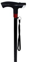 Royal Brands Telescoping Walking Cane Ergonomic Handle with Light and Alarm (Black)