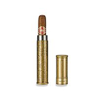 KALMAR Cigar Tube, Portable Single Cigar Moisturizing Tube, Beautiful Fashion Metal Cigar Tube, Black/Ancient Silver/Bronze, Cigarette Box Cigar Protective Cover (Color : Bronze)