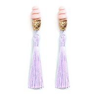 Breakfast at Tiffany's Technicolor Tassel Earplugs, Lavender Dream (w/gift box)