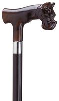 Bull Dog Head Derby Black Maple Cane, Brown Handle  -Affordable Gift! Item #DHAR-9140200