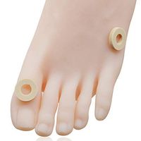 90 Pieces Callus Cushions Waterproof Corn Pads Toe Pads Soft Sticky Men and Women' s Toe Protectors for Feet, Toes, Heel （Round，Nude）