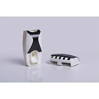 AKDSteel Creative Automatic Plastic Toothpaste Dispenser with Toothbrush Holder Squeezer Bathroom Shelf Bathing Accessories Black 15118cm