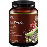 plnt Chocolate Plant Protein Powder with Complete Amino Acid Profile Raw Protein Blend, Easy to Digest Provides Energy, 19g of Protein Per Serving (2 Pound Powder)