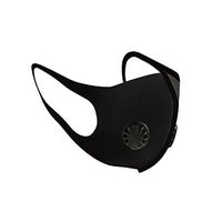 Dinfoger Black Dust-Proof Filter Pad Mouth Mask with Breathing Valve Cycling Respirator with Double Valve