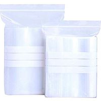 Pack Packaging 100PCS Clear Plastic Ziplock Pill Bags with Write-on Labels,Self-Sealing Poly Bag Treat Bags Favor Storage Bags for Snacks Bakery Cookies Candies Decorative Wrappers (5"×7")