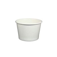 Yocup 8 oz. Solid White Paper Ice Cream/Frozen Dessert Cup - 100 ct