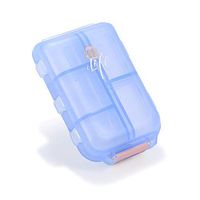 Pill Organizer, Travel Pill Organizer, Travel Pill Case, Supplements & Vitamins & Pills Holder Dispenser, Travel Planner Bussiness Trip Medication Container for Ten Compartments (Blue)