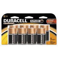 CopperTop Alkaline Batteries with Duralock Power Preserve Technology, D, 8/Pk