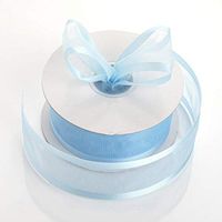 Tableclothsfactory 1 1/2" Satin Edge Organza-Baby Blue