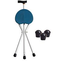 Elderly Crutches, Underarms, Aluminum Alloy, Double-Turn, Non-Slip Fracture, Disabled, Medical Crutches, Adjustable Height, Elderly, Abdomen, Blue,Blue