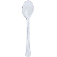 Hanna K. Signature Collection 51 Count Heavyweight Plastic Soupspoon, Clear