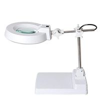 MEI Magnifier Magnifier/LED Desktop Magnifier with Light 5X 10X 15X 20X Lens Best Large Size Illuminated Reading Magnifier Applicable to Books Newspaper Map Coins Jewelry Hobbies and Crafts