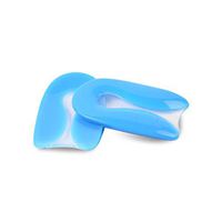 HEALLILY Heel Cushion 2 Pairs U Shape Silicone Gel Heel Pads Plantar Fasciitis Pad, Heel Inserts for Plantar Fasciitis Pad Treatment and Heel Pain Relief (L)