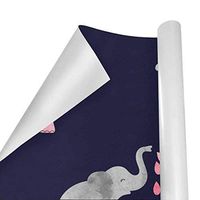 Gift Wrapping Paper Roll Cute Watercolor Elephants for Birthday,Holiday,Wedding,Baby Shower Gift Wrap - 3Rolls - 58inch x 23inchPerRoll
