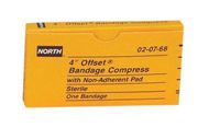 North 020768 by Honeywell 4" Latex-Free Sterile Offset Compress Bandage (1 Per Box) (1/BX)