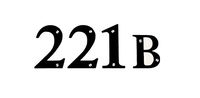 221B Baker Street Sherlock Black Decal Vinyl Sticker|Cars Trucks Vans Walls Laptop| Black |5.5 x 2 in|LLI542