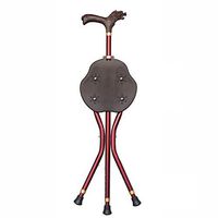 DSHUJC Faucet Cane Stool 3 Legs Crutch Seat with LED Light Massage Cushion Non-Slip Foot Cover Convenient for The Elderly Safe Secure,A