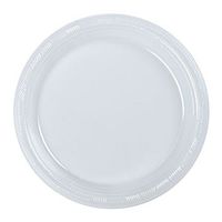 Pans Pro 50 Count Plastic Plate, 9-Inch (Clear)