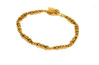 Magnetic Link Bracelet Goldtone Beads Dainty and Cute