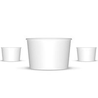 3 oz White Paper Ice Cream Cups - 1,000 / Case