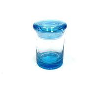 Fess Jars Gradient Pop Top Jar Glass Medical Jar Herb Stash Container (Blue)