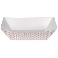 Dixie RP3008 Kant Leek Polycoated Paper Food Tray, Red Plaid, 250 per Bag (Case of 2), 3 LB (500 Trays)