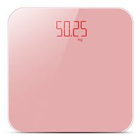 Usb rechargeable(Charge twice a year) Digital Body Weight Bathroom Scale household weight scale adult weight loss , LED digital ( Color : Pink )