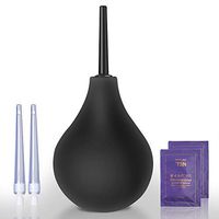 Buockipo Enema Bulb with Lube and 3 Nozzles Clean Anal Silicone Douche for Men Women Comfortable Medical Kit (7)