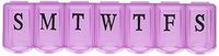 Apex 7-Day Ultra Bubble-Lok Pill Organizer (Large, Translucent Pink)