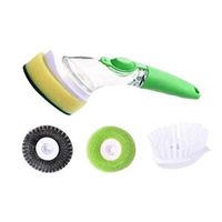Dish Brush with Soap Dispenser Pot Scrubber Kitchen Sink Pan Brush 4 PC