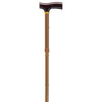 Adjustable Folding Cane in Bronze Finish with T Handle