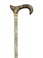 Classy Walking Canes CWC4170KHD Adjustable Khaki Diamonds and Pearls Cane - 31-38” Adjustable, Aluminum Shaft, Swirl DesignHandle.