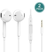 Galasy Earbuds/Headphones/Earphones, 3.5mm Premium in-Ear Wired Earphones with Remote & Mic Compatible Apple iPhone 6s/Plus /6/5s/se/5c/iPad/MP3/MP4/MP5/Samsung and All 3.5mm Devices. (White,2Packs)
