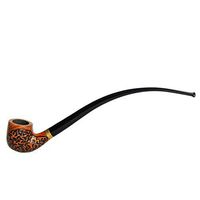 MUXIANG Churchwarden Tobacco Pipes Long Rosewood Bent Tobacco Pipe with Long Striaght Stem Replacemtent 9 mm Filters + 10 Pcs Pipe Cleaning Tools AD0046