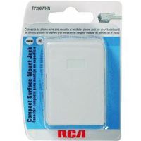 Telephone Jack, white compact surface-mount jack TP266WHN
