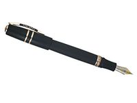 Visconti Homo Sapiens Volcanic Lava Black with Bronze Trim Broad Point Fountain Pen - V-46602-B