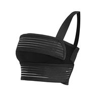 Healifty Chest Support Brace Elastic Chest Wrap Belt Rib Support Brace Broken Rib Belt for Cracked Fractured Dislocated Ribs Recovery Black Size L