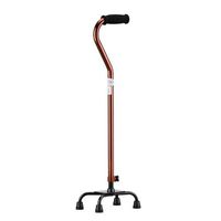 Nova Small Base Quad Cane, Bronze with Offset Handle, 250lb Cap