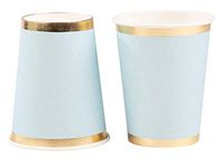 Light Blue Paper Cups, Disposable Party Supplies (9 oz, 50 Pack)