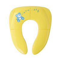 Healifty Folding Toilet seat Portable Folding Baby Children No Slip Kids Training Toilet Pads Seat for Home Travel Trip (Yellow)