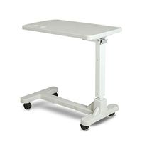 DNZDZ Height Adjustable Overbed Table,for Hospital and Home Reading, Eating Breakfast Cart Stand - Bedridden, Elderly, Senior Patient Aid Use