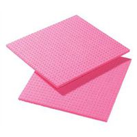 WIN-WARE 10 x Absorbant Sponge Cleaning Cloth. Great for Wiping and Drying Surfaces. Cellulose Cloths with Polyester Scrim. Available in Green , Yellow , Blue , Red (Red)