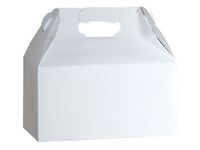 Pack Of 100, White Recycled Gable Boxes 9.5 X 5 X 5" Perfect For Weddings & All Occasions