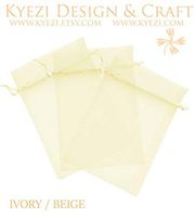 150 Pcs Peach 3x4 Sheer Drawstring Organza Bags Jewelry Pouches Wedding Party Favor Gift Bags Gift Bags Candy Bags [Kyezi Design and Craft]