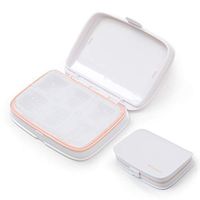 Pill Container Travel Vitamin Organizer 7 Day Pill Organizer Weekly Pill Box with Case Supplement Organizer Weekly Pill Organizer Small Pill Case AM PM Pill Cases Organizers Medication Lock Box