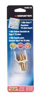 Monster Cable Coax F Connector Keystone Insert Almond