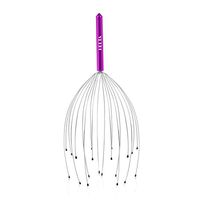 Heeta Head Scalp Massagers, 20 Fingers Scratcher for Deep Relaxation, Hair Stimulation and Stress Relief, Handheld Head Massager Scalp Scratcher (Purple)